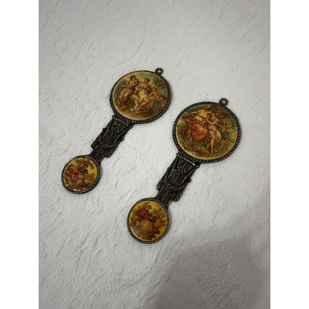 Vintage Replica Victorian/French Limoges style Medallions Jean Fragonard Art